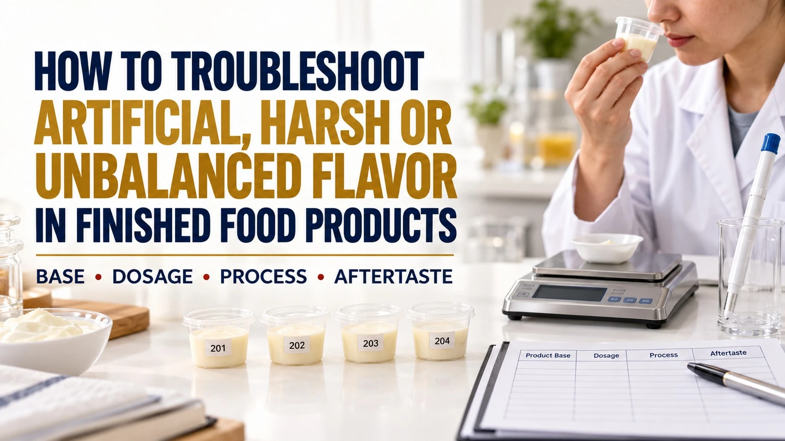 info-1-1 Troubleshoot artificial, harsh or unbalanced food flavor
