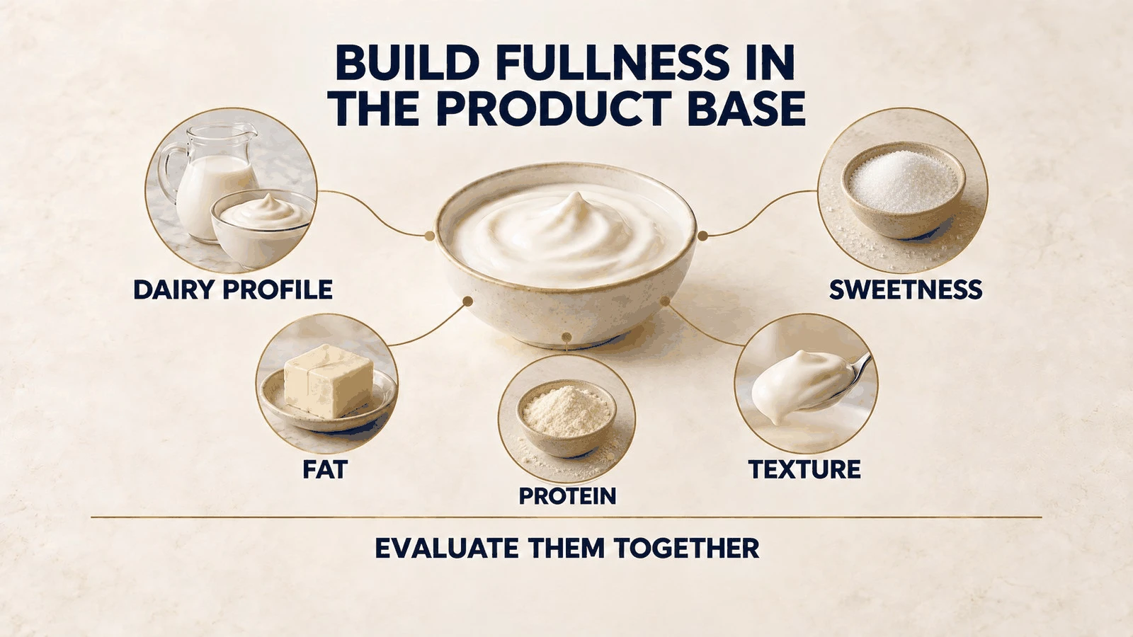info-1-1 Evaluate the dairy profile and product base together